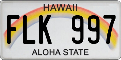 HI license plate FLK997