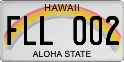 HI license plate FLL002