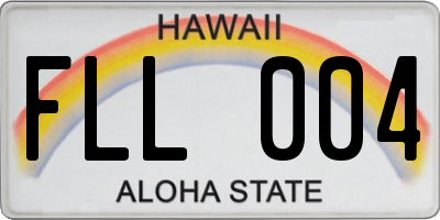HI license plate FLL004