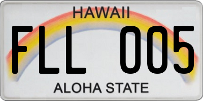 HI license plate FLL005