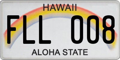 HI license plate FLL008