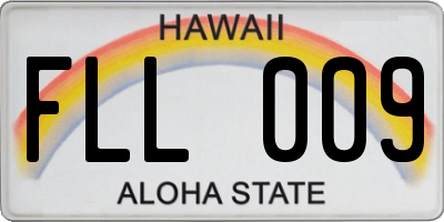HI license plate FLL009