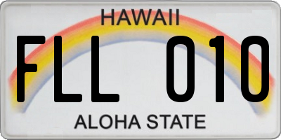 HI license plate FLL010