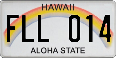 HI license plate FLL014