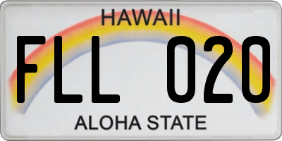 HI license plate FLL020