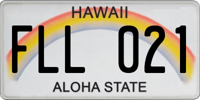 HI license plate FLL021