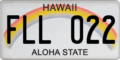 HI license plate FLL022