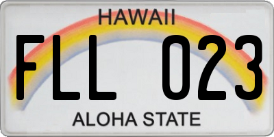 HI license plate FLL023