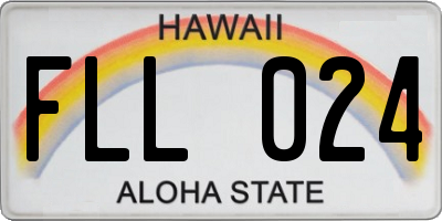 HI license plate FLL024
