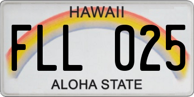HI license plate FLL025