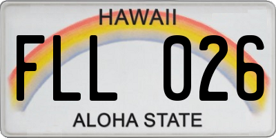 HI license plate FLL026