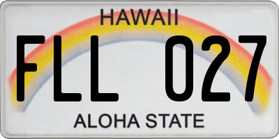 HI license plate FLL027