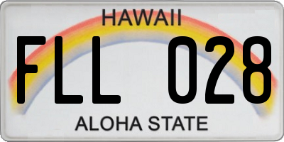 HI license plate FLL028