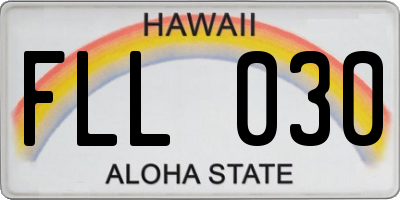 HI license plate FLL030