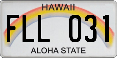 HI license plate FLL031