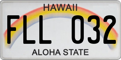 HI license plate FLL032