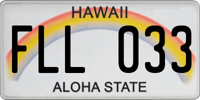 HI license plate FLL033