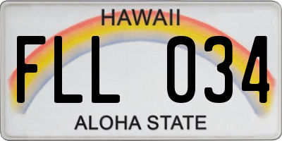 HI license plate FLL034
