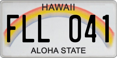 HI license plate FLL041