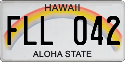 HI license plate FLL042