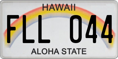 HI license plate FLL044