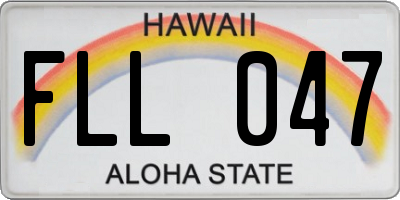 HI license plate FLL047