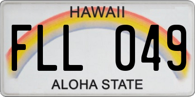 HI license plate FLL049