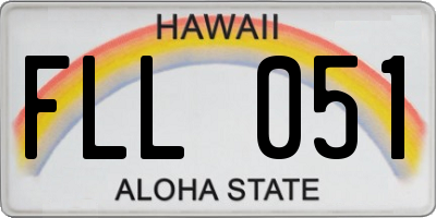 HI license plate FLL051