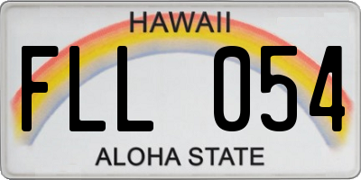 HI license plate FLL054