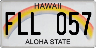 HI license plate FLL057