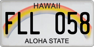 HI license plate FLL058