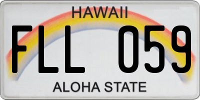 HI license plate FLL059