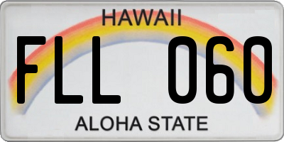 HI license plate FLL060