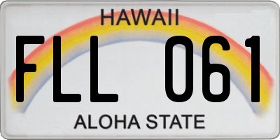 HI license plate FLL061