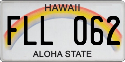 HI license plate FLL062