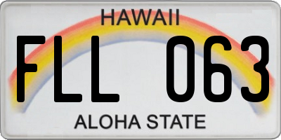 HI license plate FLL063