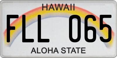 HI license plate FLL065