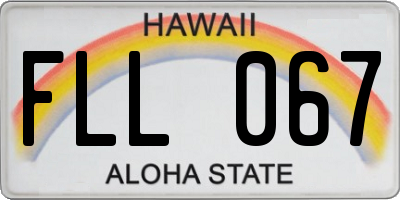 HI license plate FLL067