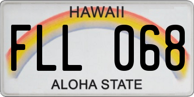 HI license plate FLL068
