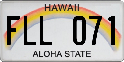 HI license plate FLL071