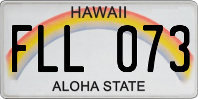 HI license plate FLL073