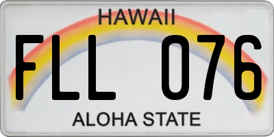 HI license plate FLL076