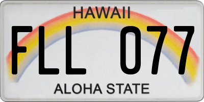 HI license plate FLL077