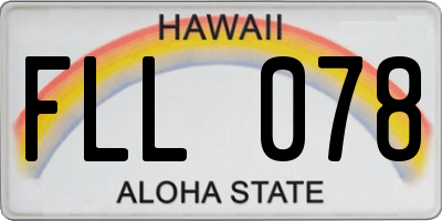 HI license plate FLL078