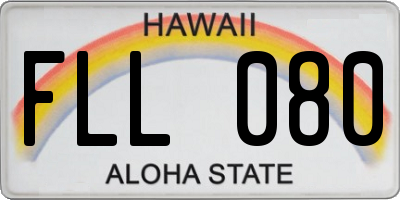 HI license plate FLL080