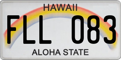HI license plate FLL083