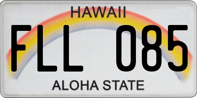 HI license plate FLL085
