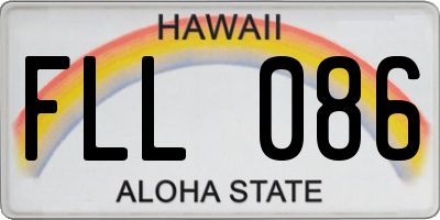 HI license plate FLL086