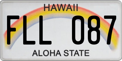 HI license plate FLL087