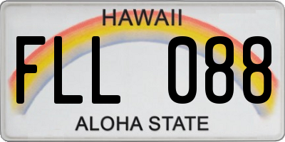 HI license plate FLL088